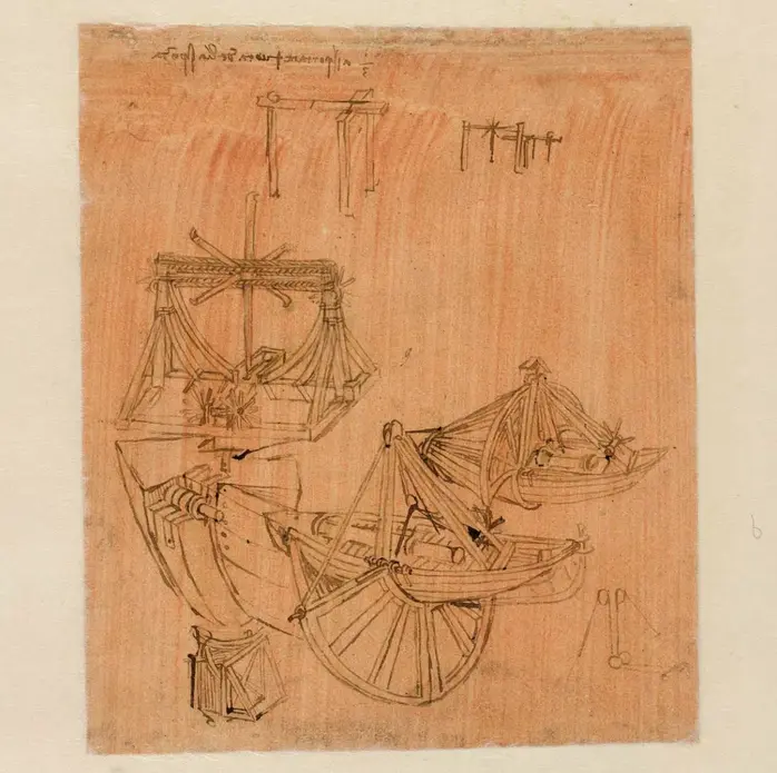 صفحه‌ای از کودکس آتلانتیکوس لئوناردو داوینچی