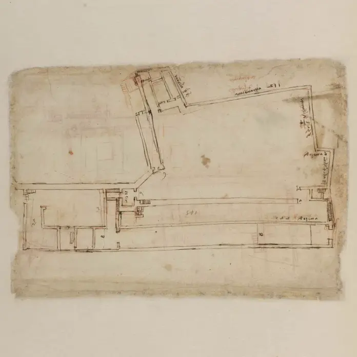 صفحه‌ای از کودکس آتلانتیکوس لئوناردو داوینچی