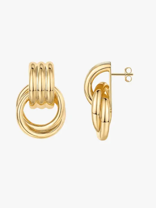 گوشواره برجسته طلا پوشیده 14k – Pavoi